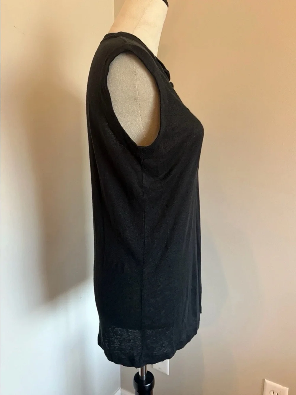 IRO Tissa Slub Linen Lace-Up Grommet V-Neck Sleeveless Tank Top Size XS - Picture 3 of 8